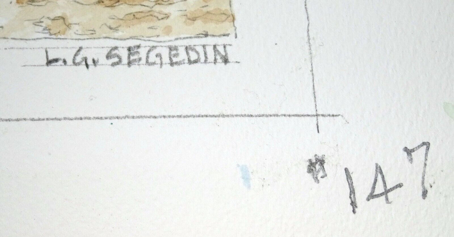 Hawaii Watercolor Painting Mokapu Peninsula Kailua Beach Park L. Segedin #147