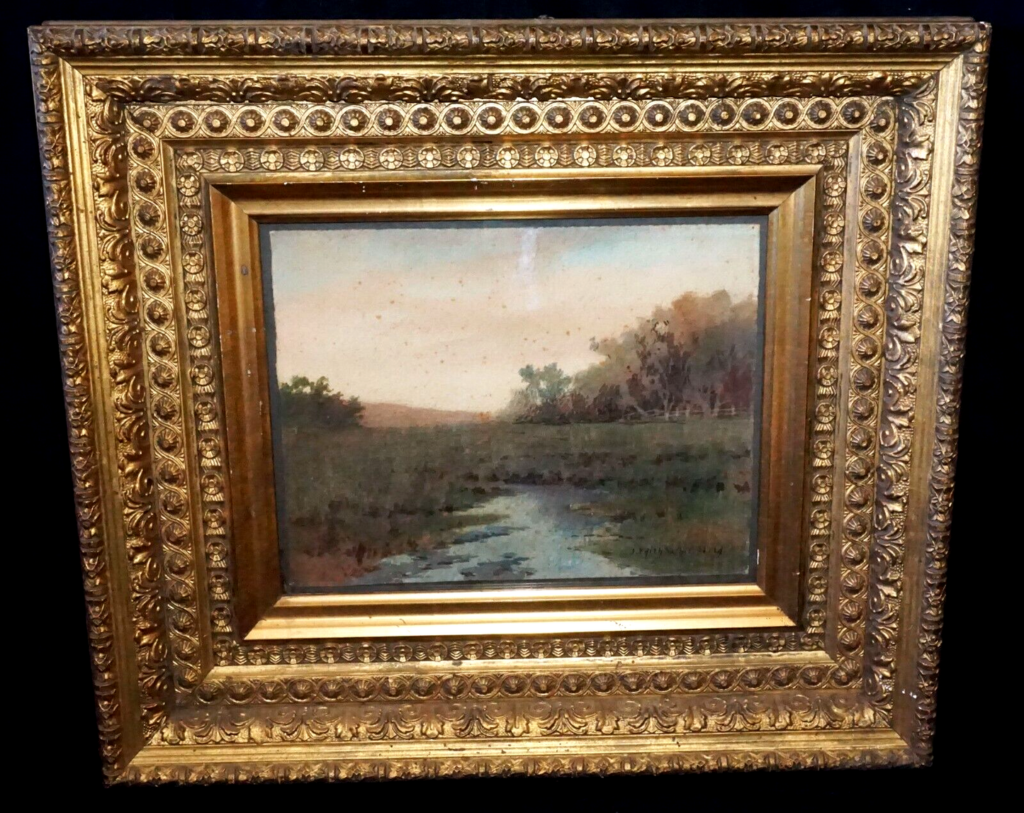 1890s California Watercolor Painting Florence Edith Whitefield (1864-1915)(New)