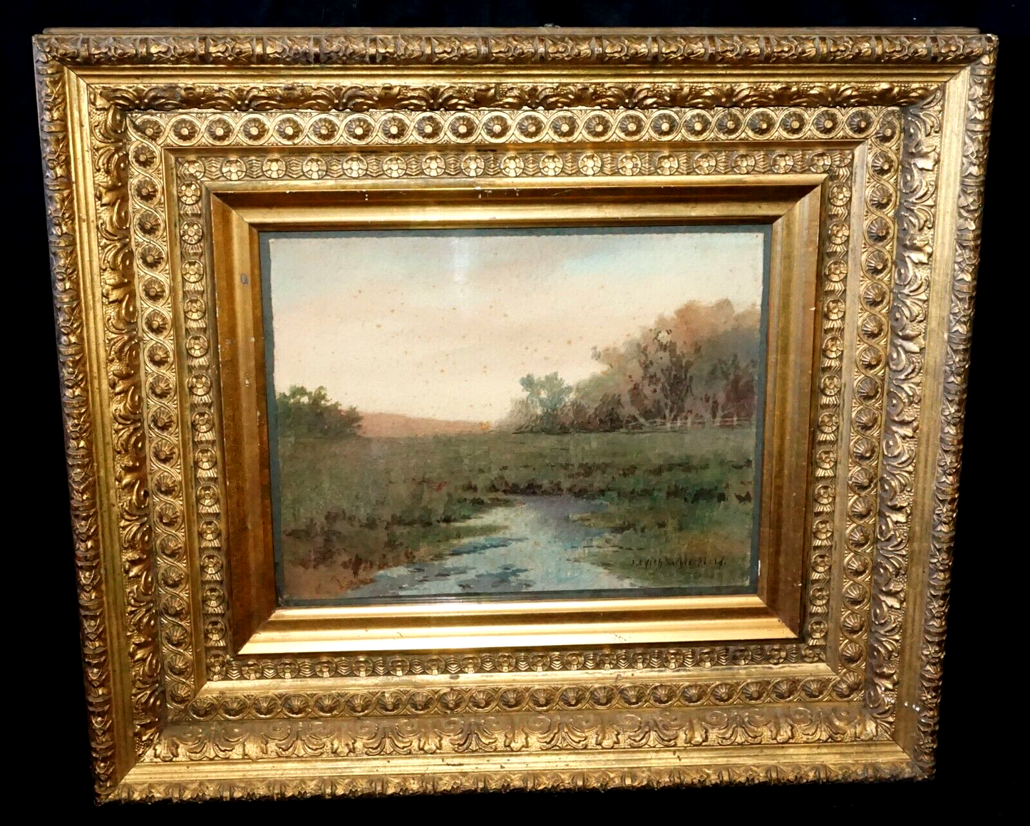 1890s California Watercolor Painting Florence Edith Whitefield (1864-1915)(New)