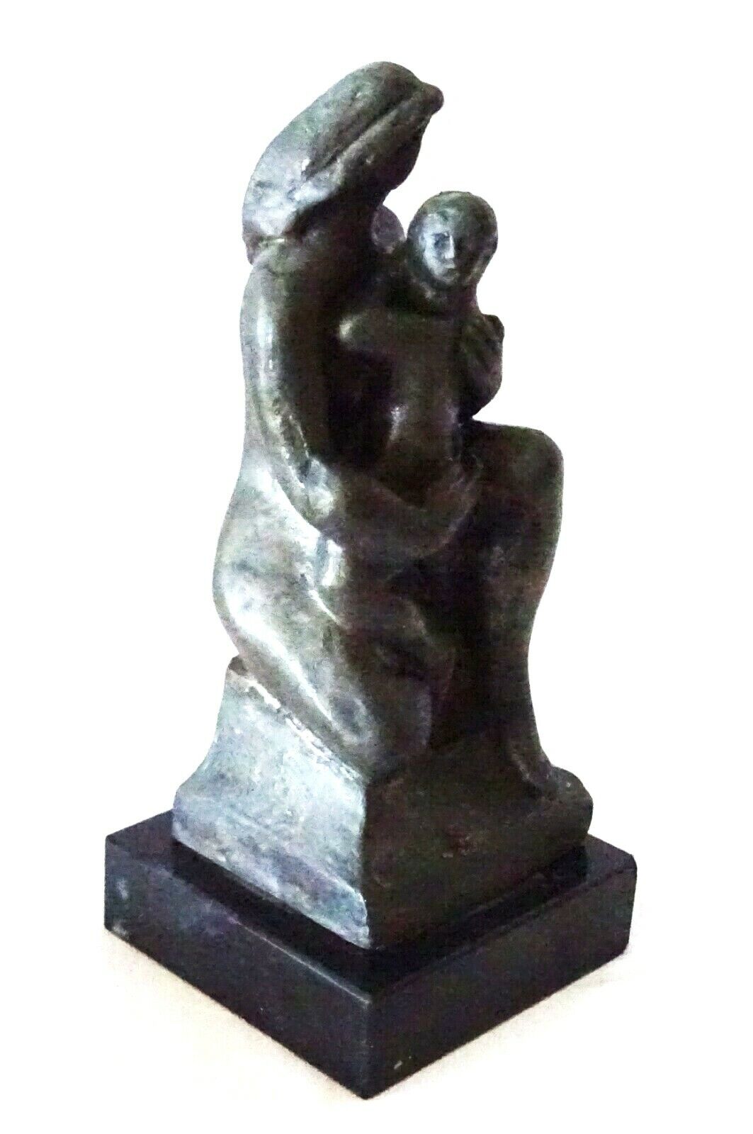 1926 US Sterling Silver Sculpture Mother & Child William Zorach (1887-1966)(New)