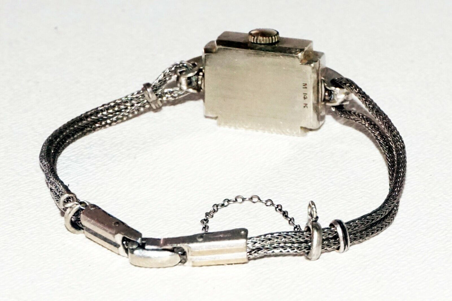 70s Swiss 14k White Gold Diamond Ladies by Seeland Baylor Watch Co. (TaE)#74
