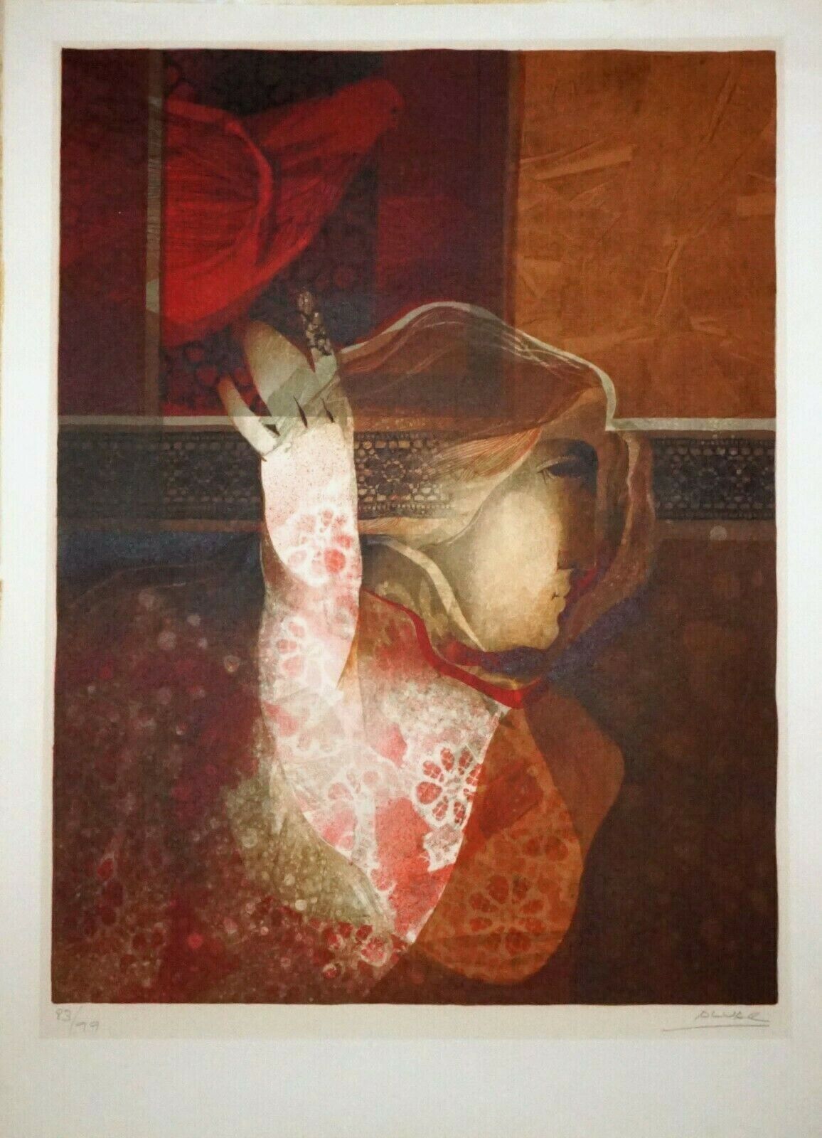 Spanish Litho Print 83/99 Female Figure by Alvar Sunol Munoz-Ramos (b.1935)(NoN)