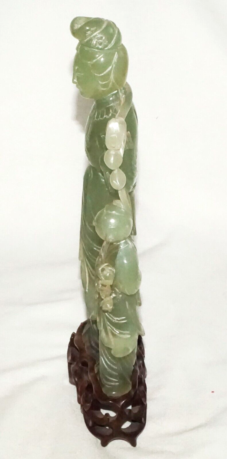 Vintage Chinese Soapstone Carved Robed Female & Male Figure Sculpture (WiR)