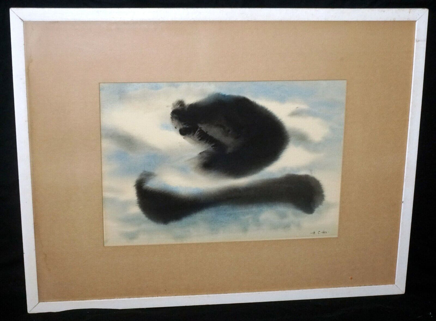 1960s Chinese Hawaii Watercolor Painting Toad by Hon Chew Hee (1906 - 1993)(FiS)