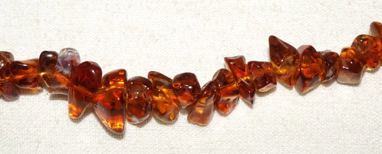 Vintage Japanese Golden Topaz Chip Bead Necklace (InS)L6