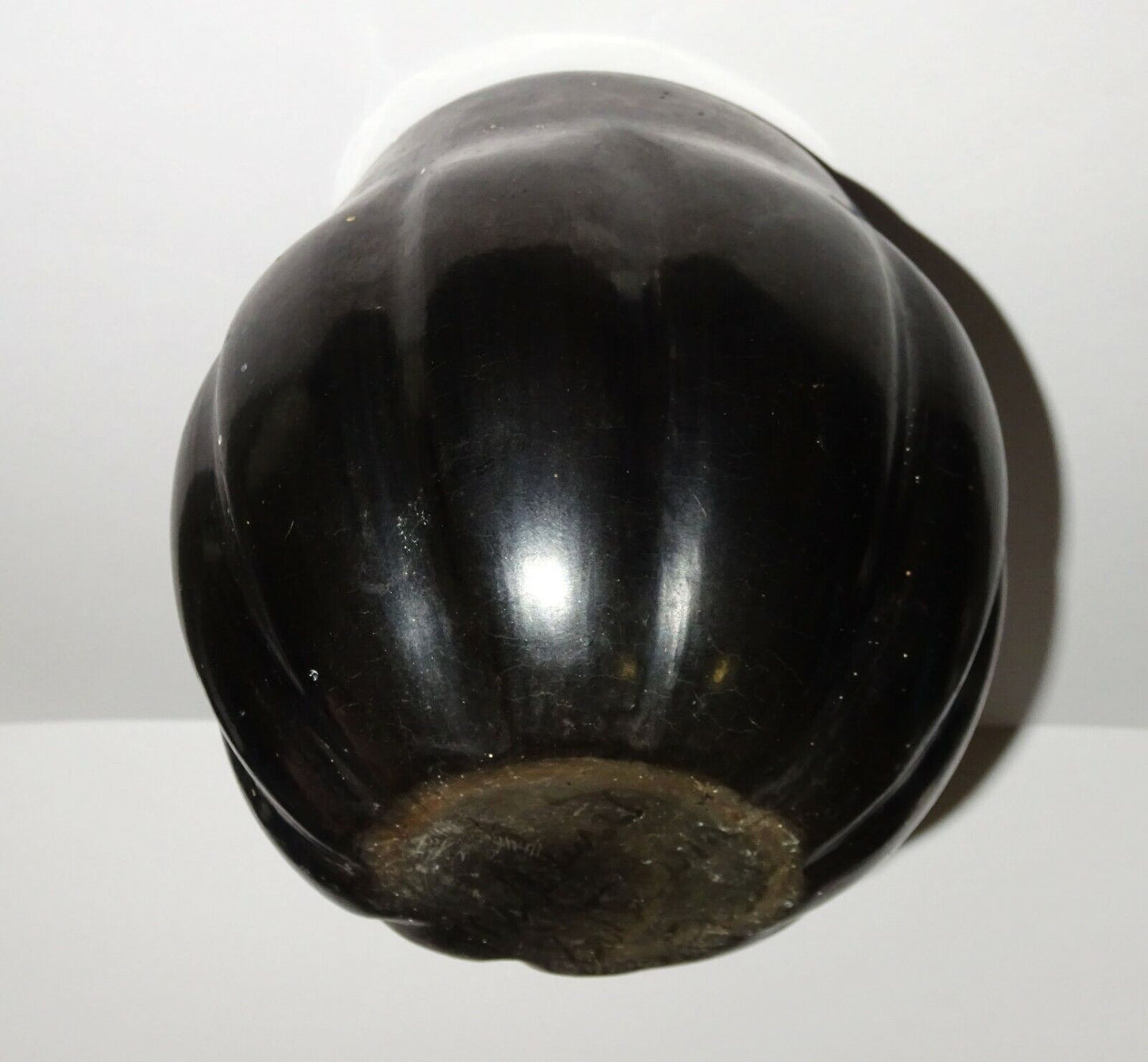 Vtg Santa Clara Pueblo Black Gourd Pottery Bowl Madeline Naranjo Tafoya (MoD) IC