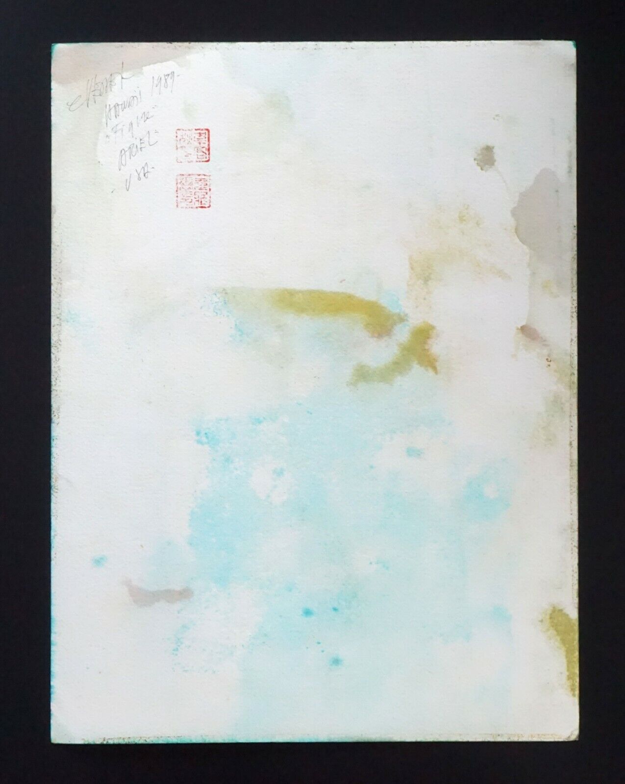 '89 France Hawaii Outsider Art WC Painting Small Child by Claude Vedel (EtJ)#60