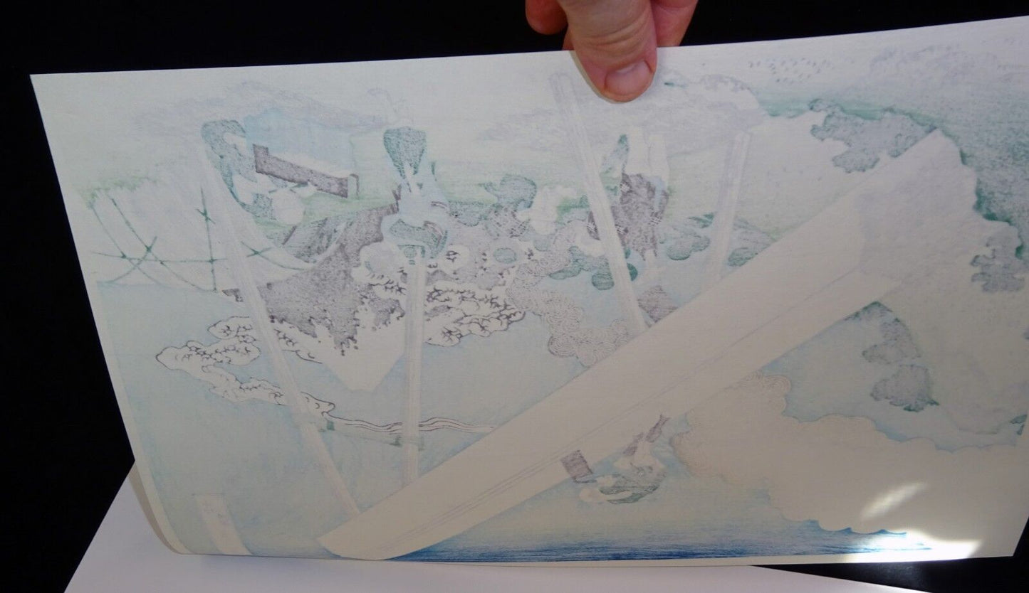 Japanese Woodblock Print Reproduction "On Mountain in Totoumi" by Hokusai (Mod)