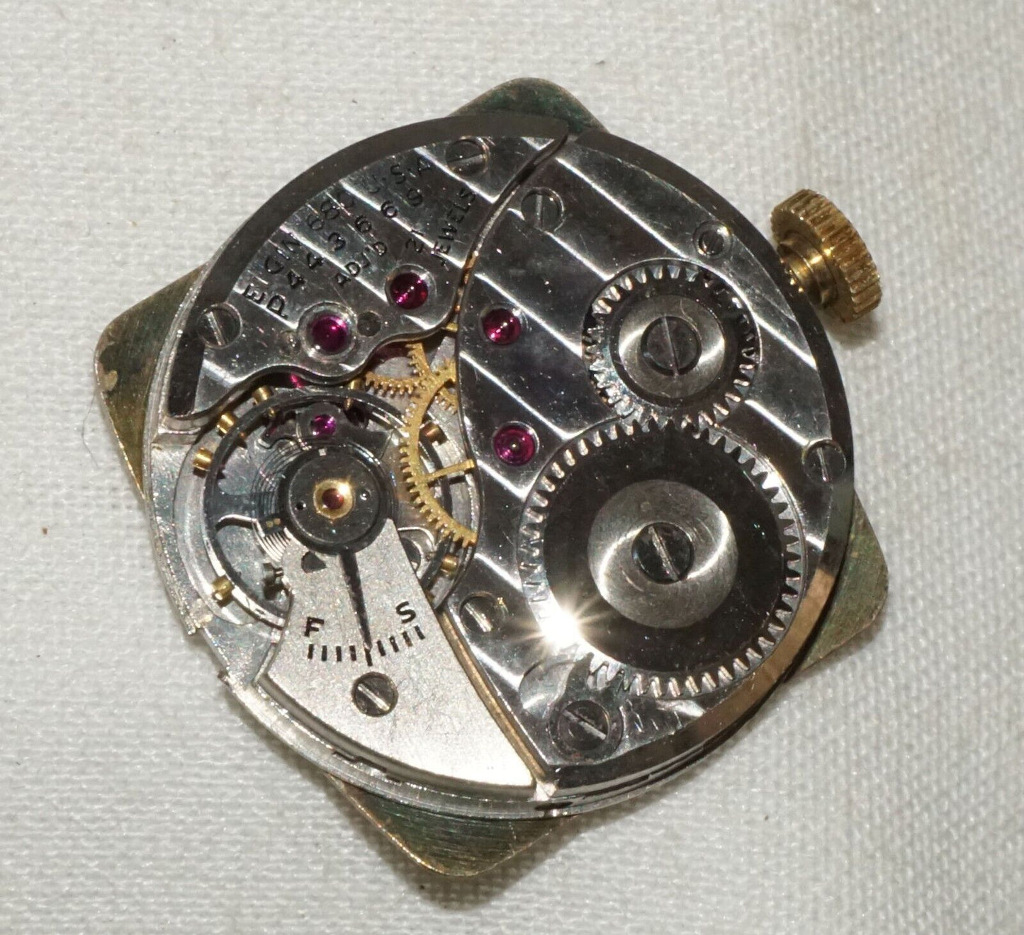 1952 US Gold Plated Mens 21 Jewels Wristwatch by Lord Elgin (InS)#L4