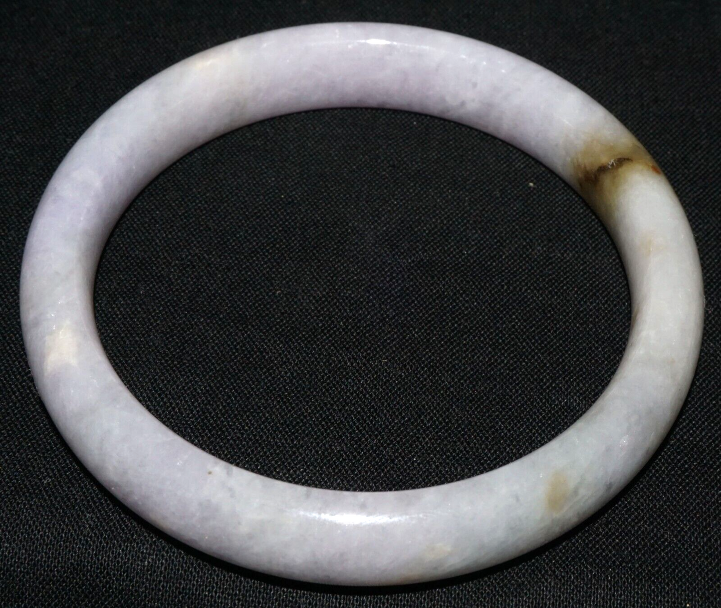 Vintage Chinese Natural Lavender Jade Bangle Bracelet 55mm Diameter (CoM)