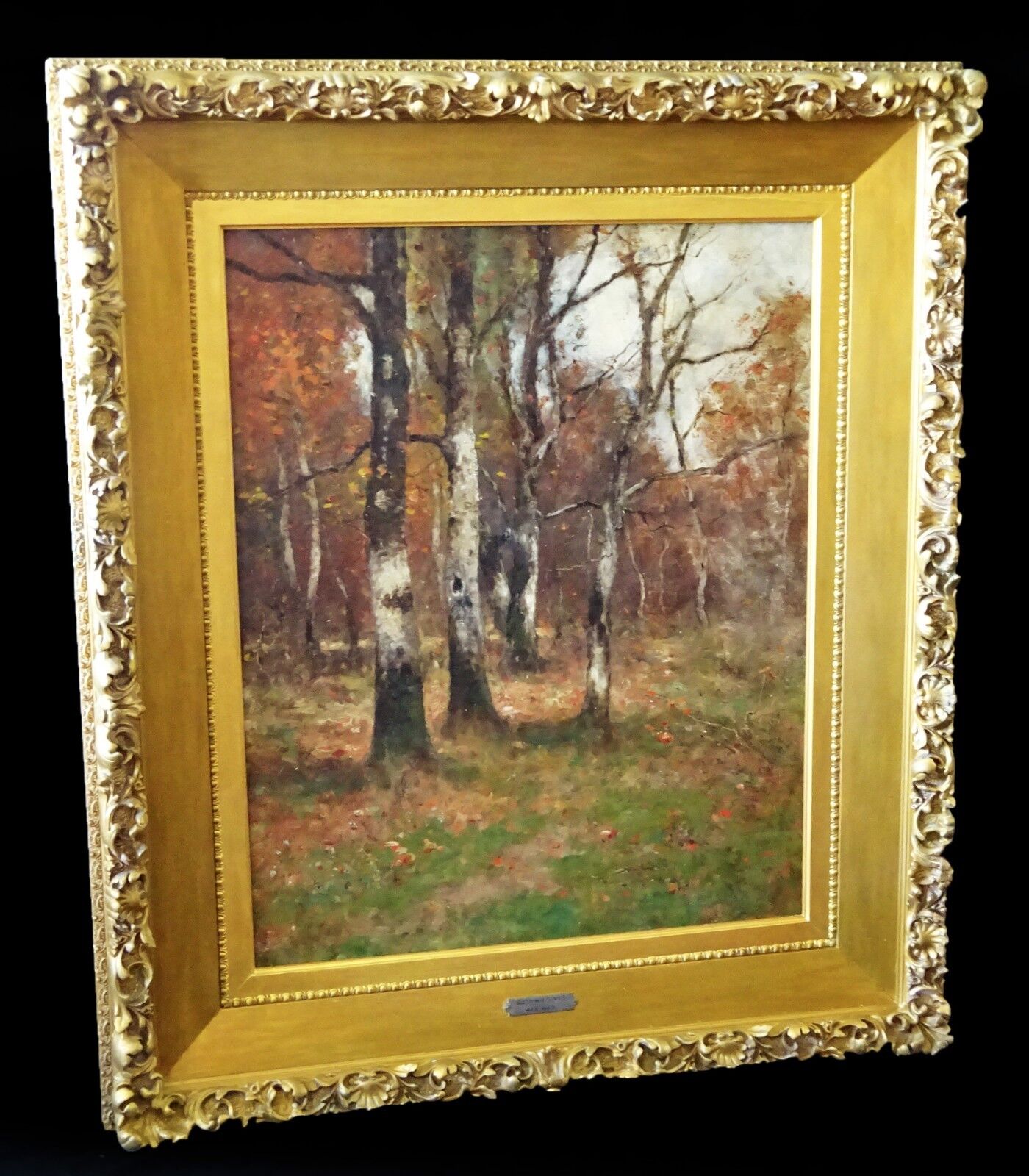 1880s German/US/NY Oil Painting "Autumn Tints" by Max Weyl (1837-1914) (Leh)