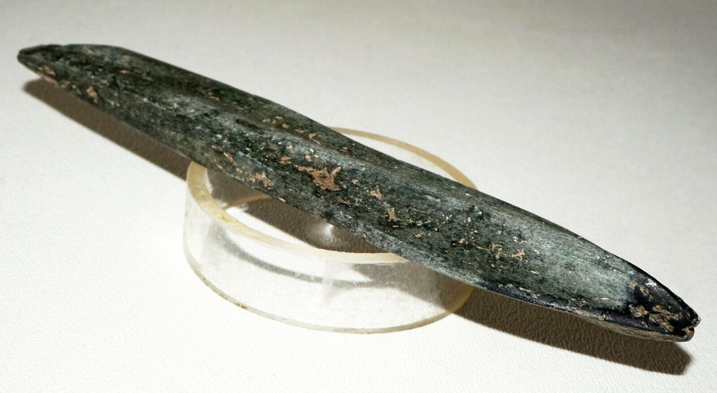 3000BC Prehistoric Thai Supan Buri Site Ground Stone Fluted Spear Point (Mil)227