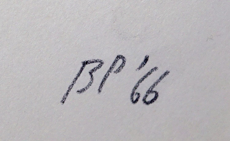 1966 US Framed Pencil Drawing "Sleeping Nude" by Brody Sandomak BP "66 (Blo)