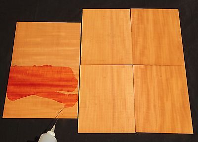 6 Seq Pc of Ribbon Striped Hawaii Grown Cuban Swietenia Mahagoni Wood (CBP) #17