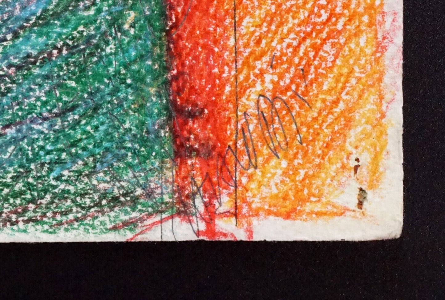 France HI Outsider Art Color Pencil Painting Portrait by Claude Vedel (EtJ)#67
