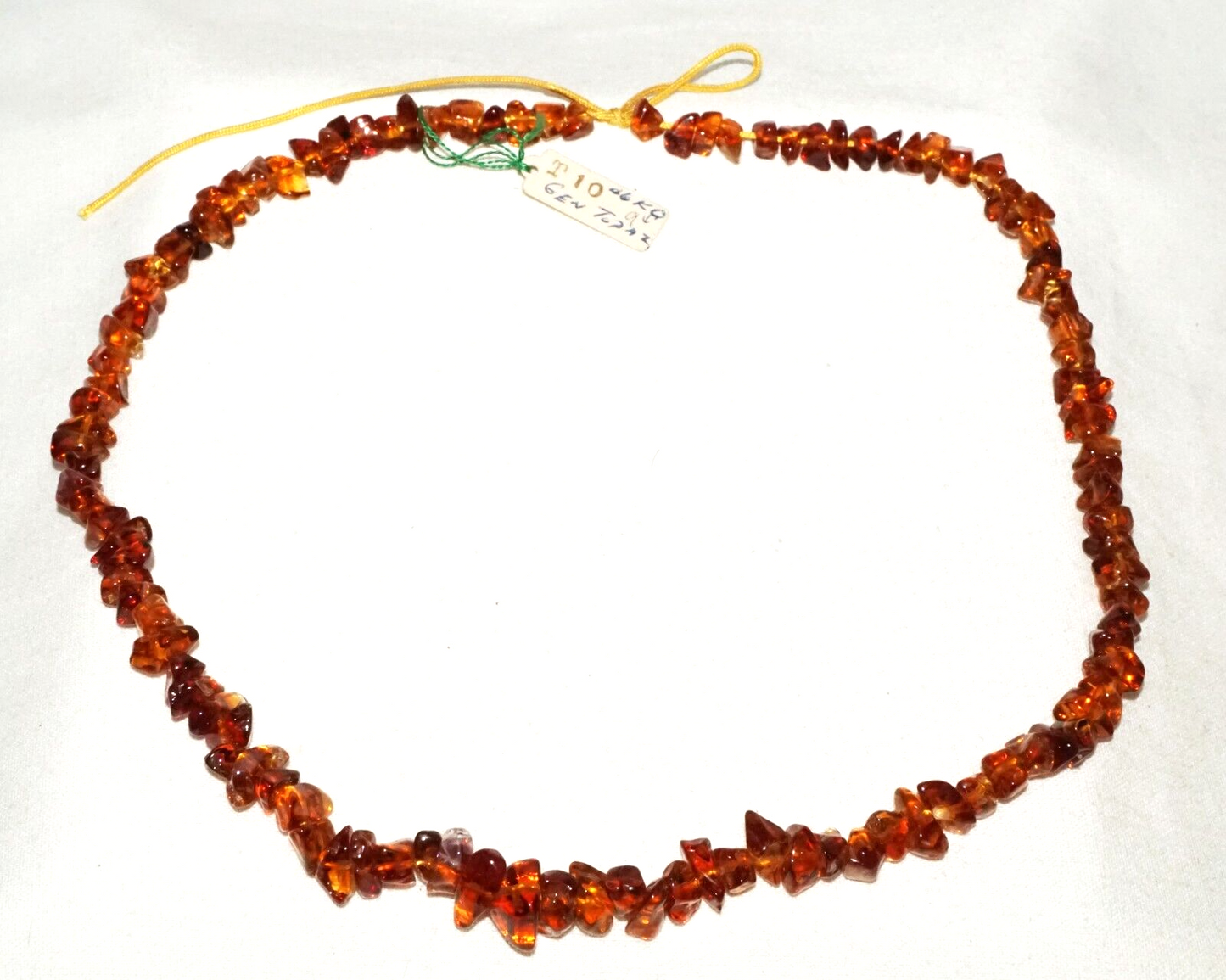 Vintage Japanese Golden Topaz Chip Bead Necklace (InS)L6