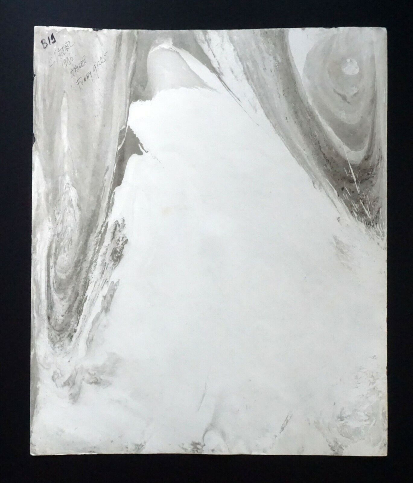 France Hawaii Outsider Art Mixed Media Ink Painting Girl Claude Vedel (EtJ)#8