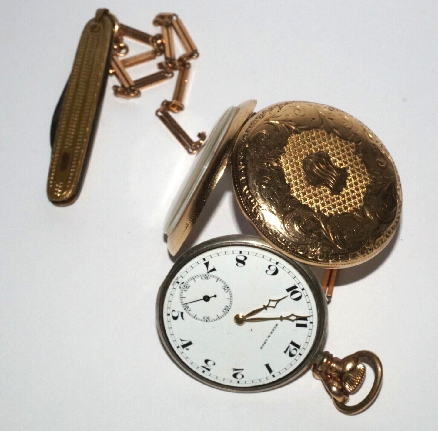 1912 Swiss Longines Pocket Watch Movement for Klee & Groh Rochester N.Y. (LeL)