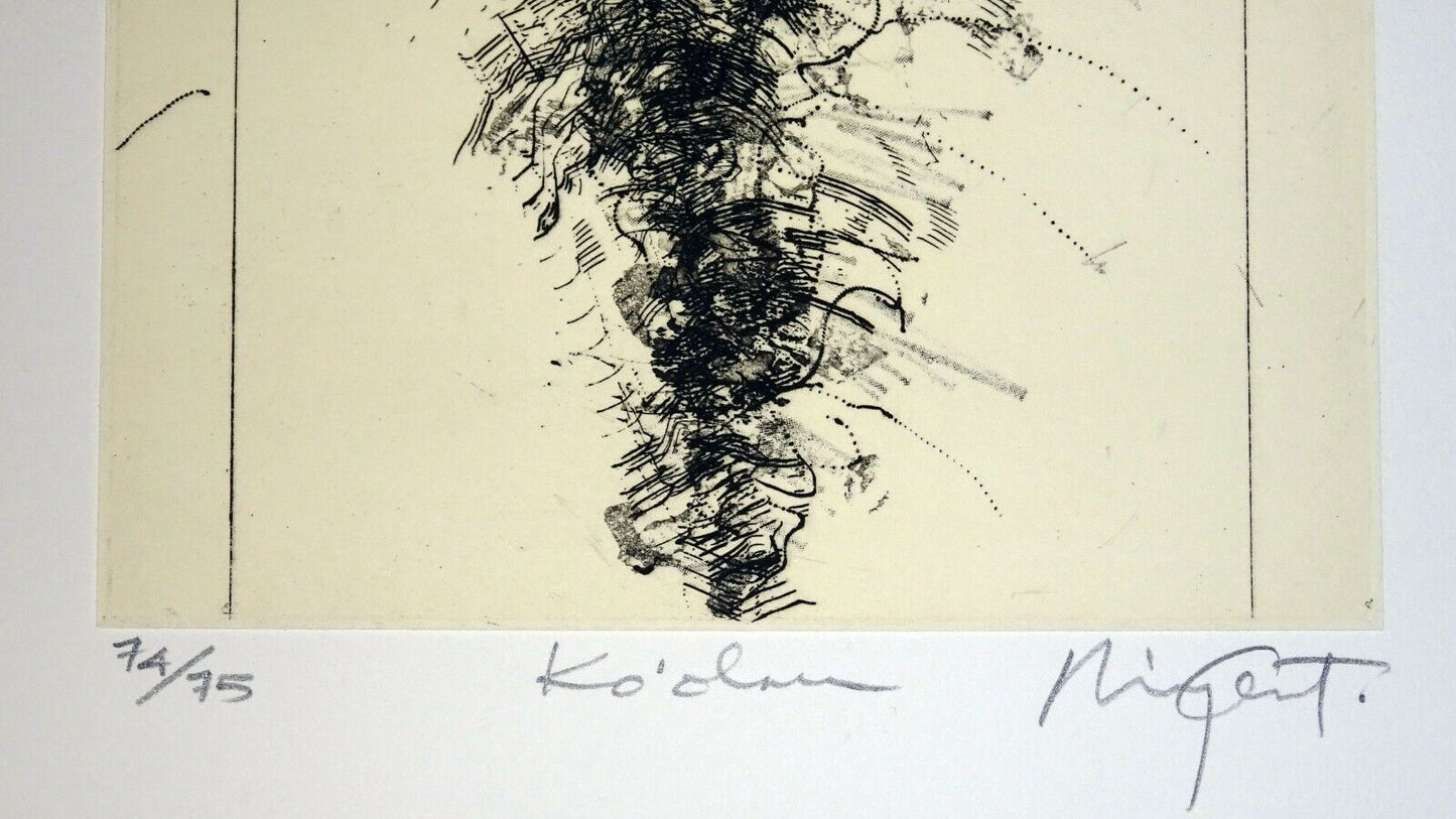 02 Hawaii Intaglio Etching Print 74/75 "Ko'olau" Mountain Wayne Miyamoto