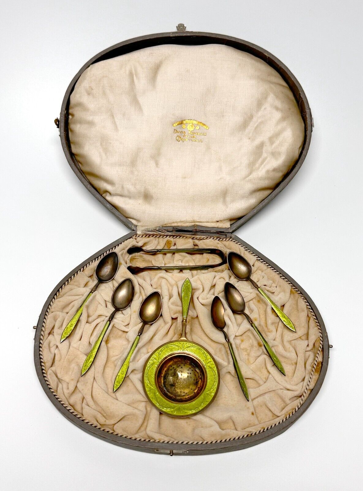 1880 Norwegian Sterling .925 Tea Set- David-Andersen Christiania Jewelers (FeP)