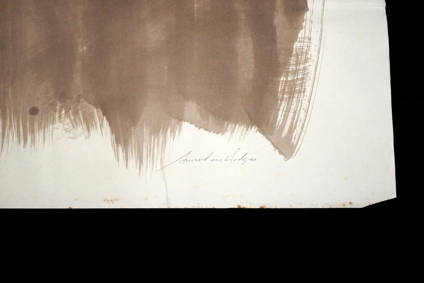 Hawaii Mixed Media WC Wash Drawing Painting Male Nude by Snowden Hodges (Sho)