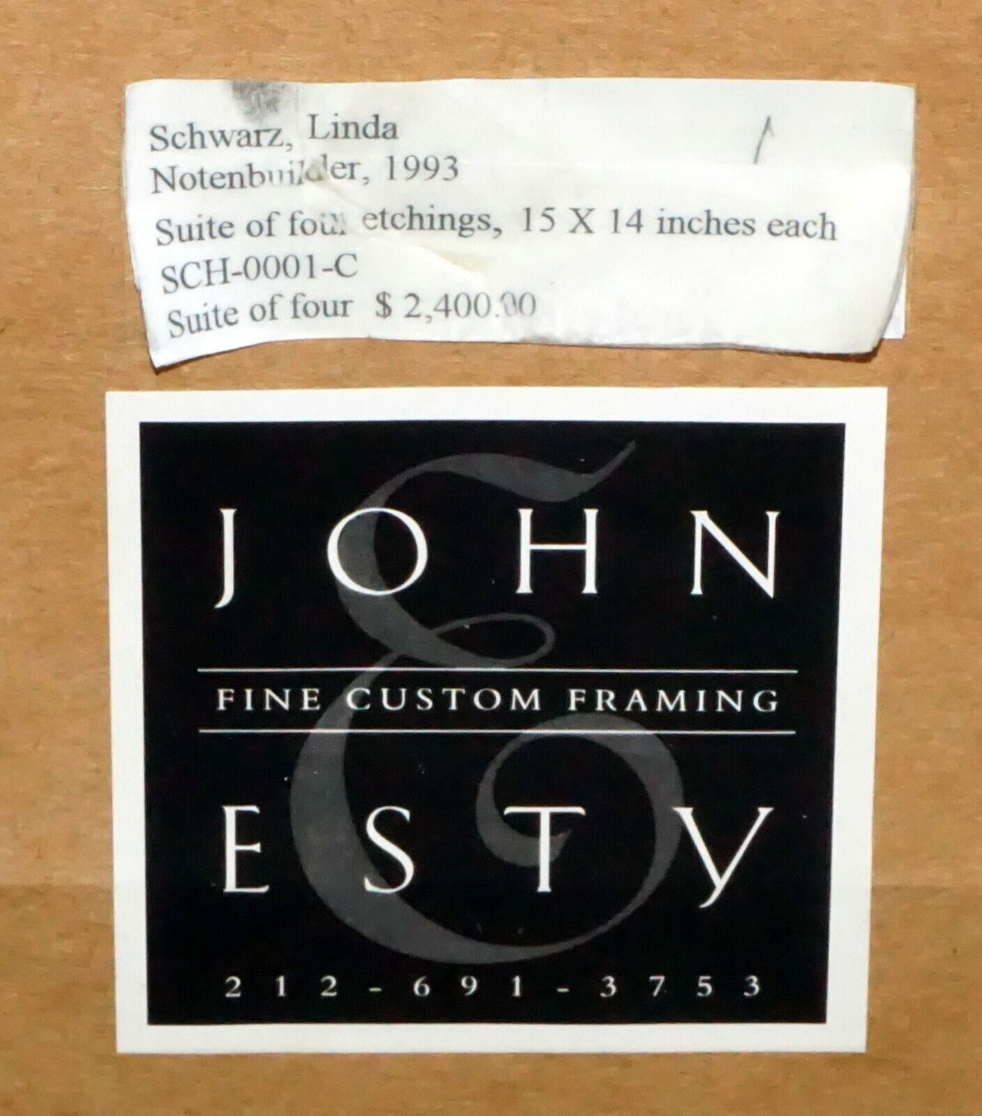 93' German Framed Etching Print "Notenbuilder" by Linda Schwarz (B.1963)(ChA) #1