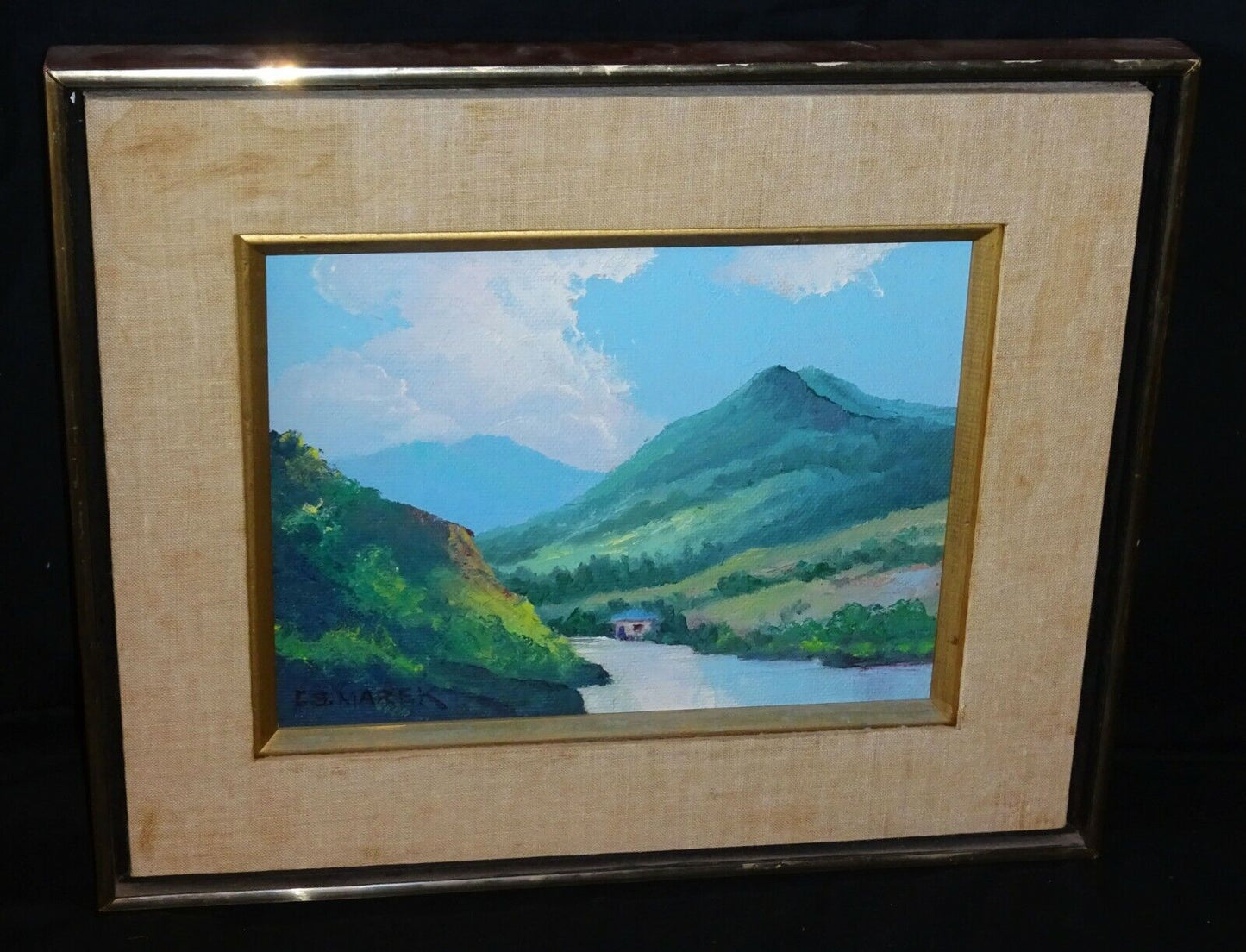 1972 Hawaii Oil Painting Mountain Cove by Charles S Marek (1891-1979)(BrB)