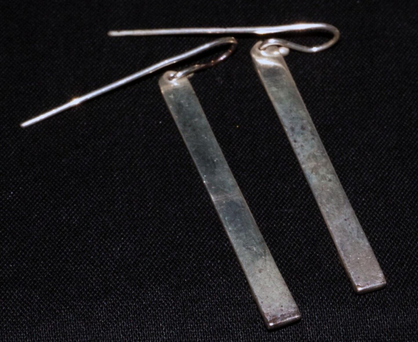 Vintage Hawaii Sterling Silver Hammered Earrings by Stephen Geritz (WoJ)