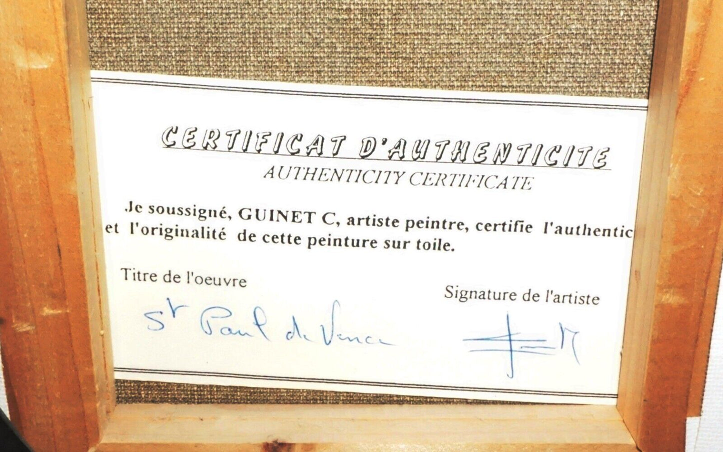 Oil on Canvas of Mediterranean Mountain Village by Christian Guinet (LoC)