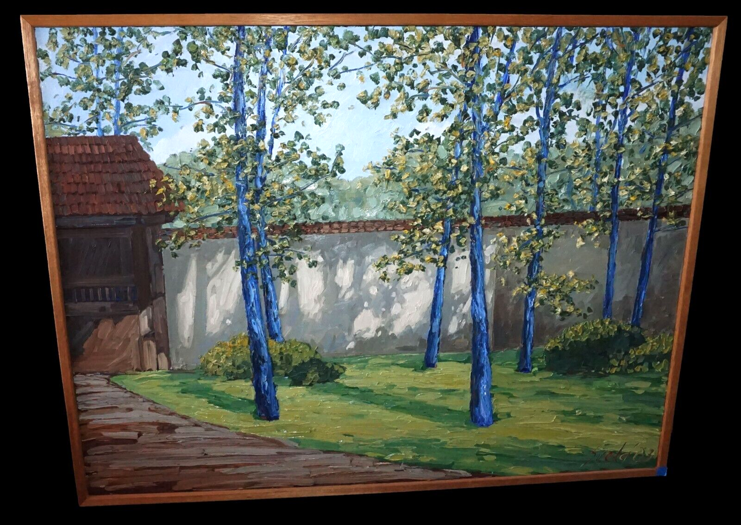 2003 Hawaii Heavy Impasto Oil Painting "Zen Garden" by Kelly Sueda (CrJ)