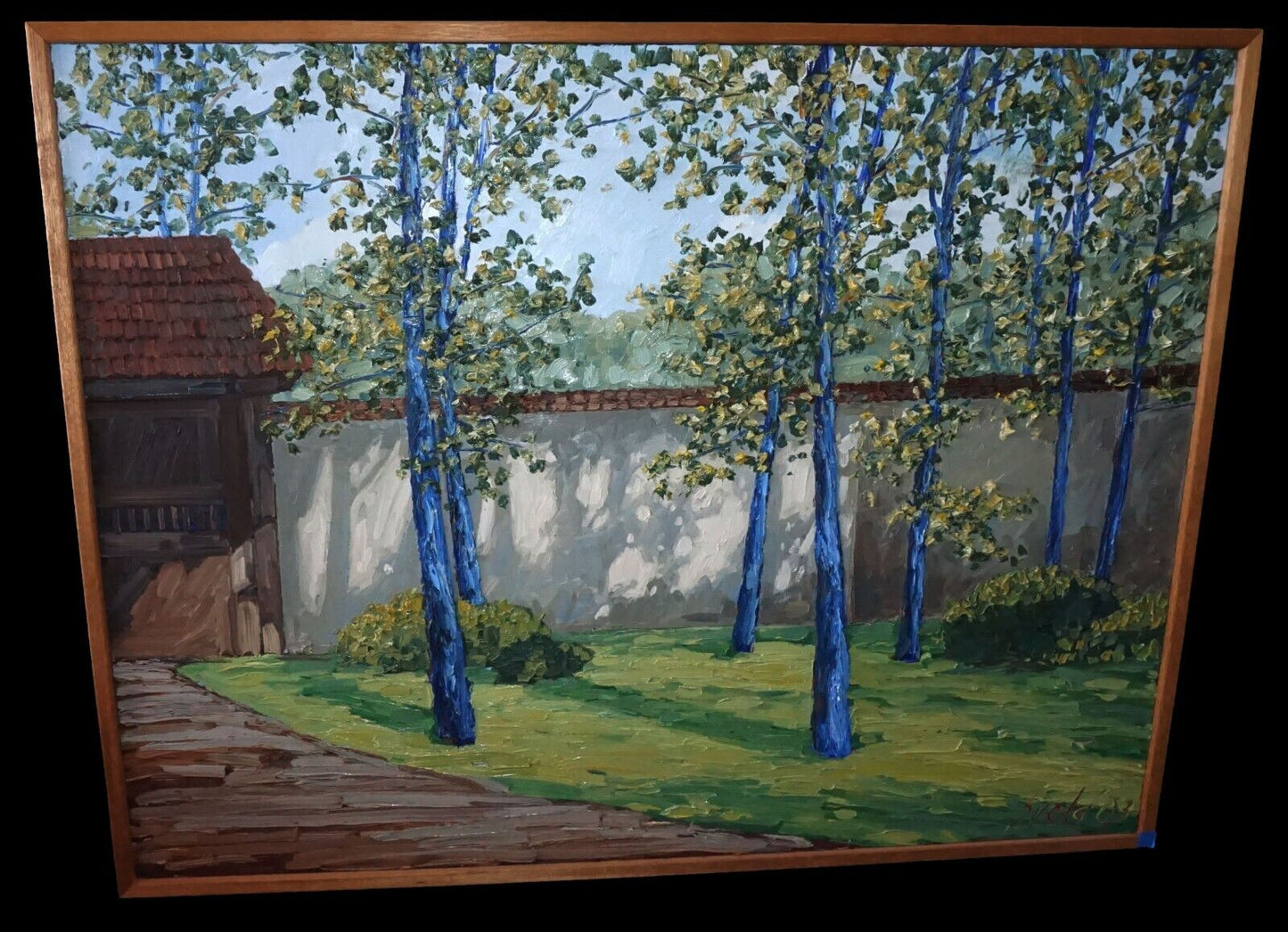 2003 Hawaii Heavy Impasto Oil Painting "Zen Garden" by Kelly Sueda (CrJ)