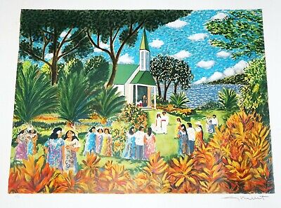 1980s Hawaii Silkscreen Print AP "Kona Wedding" by Guy Buffet (B.1943)(BoP)