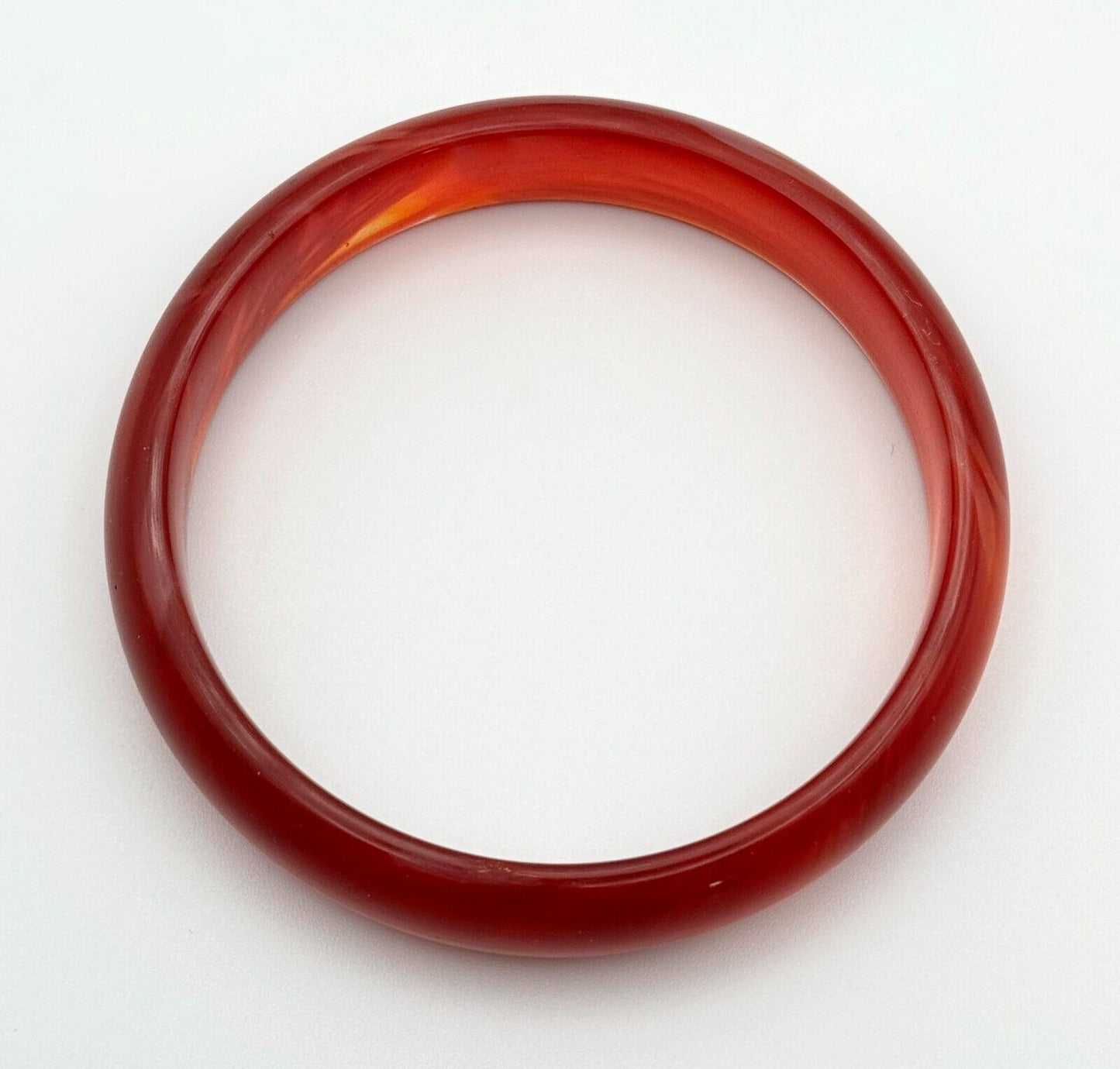 Vintage Red Agate Bangle Bracelet 14mm (1450)