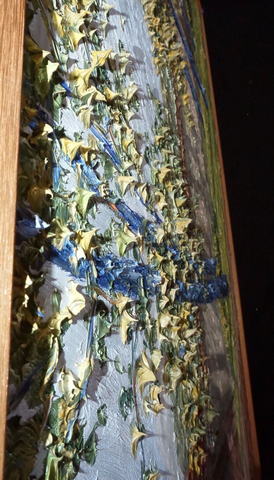 2003 Hawaii Heavy Impasto Oil Painting "Zen Garden" by Kelly Sueda (CrJ)