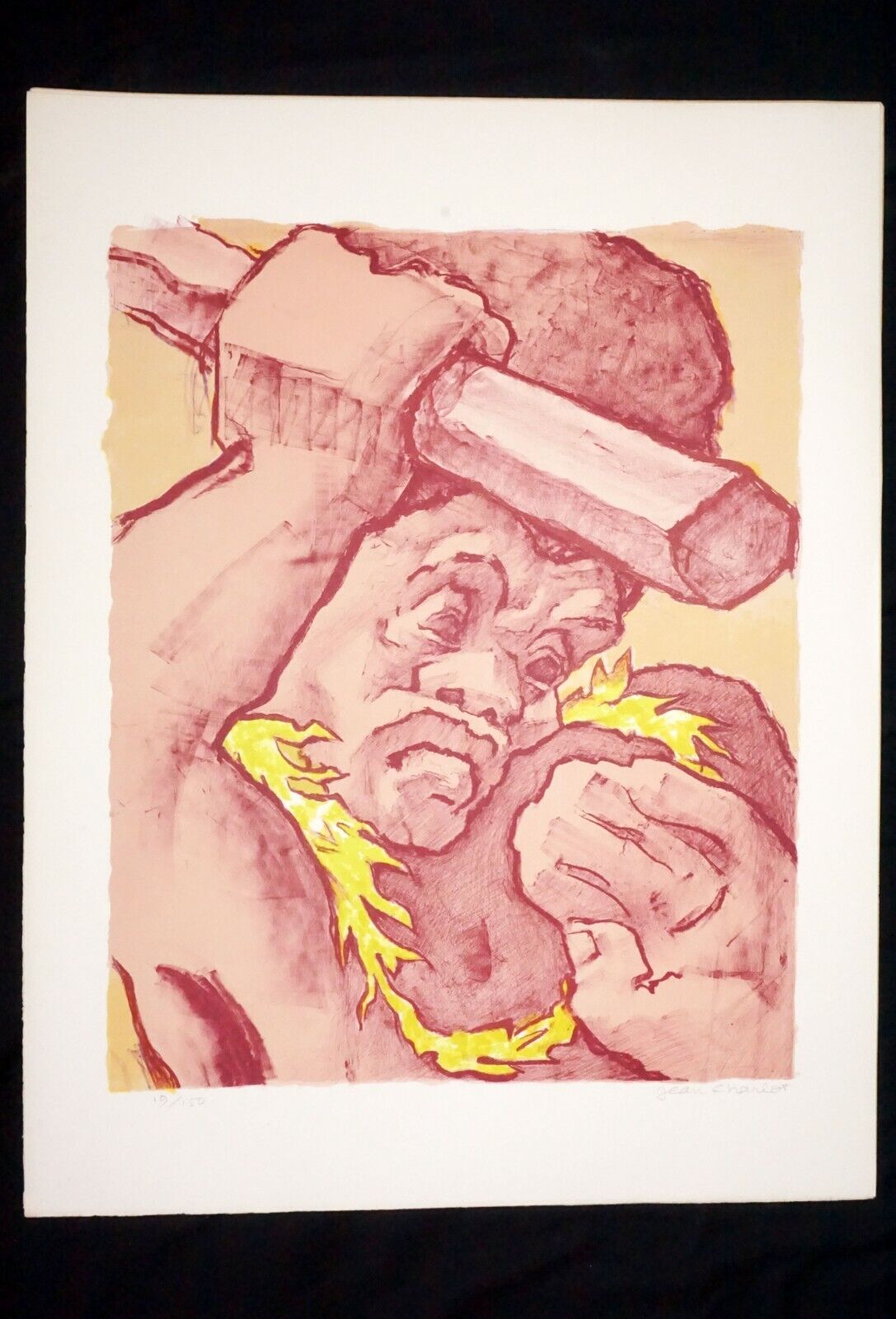 '78 Hawaii Print 19/150 Tagane Dauravuravu Ancient Warrior by Jean Charlot (New)