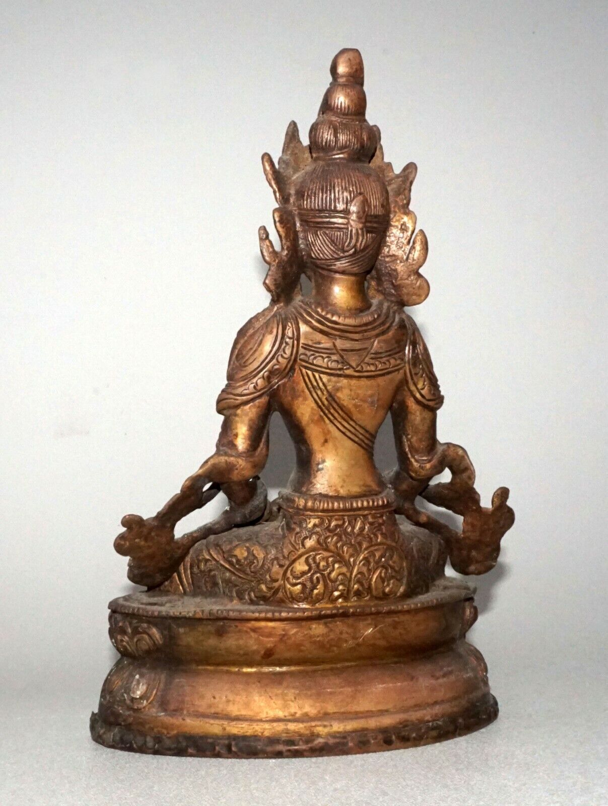 19/20C Nepalese Copper Seated Bodhisattva Buddhist Sculpture (NoN)