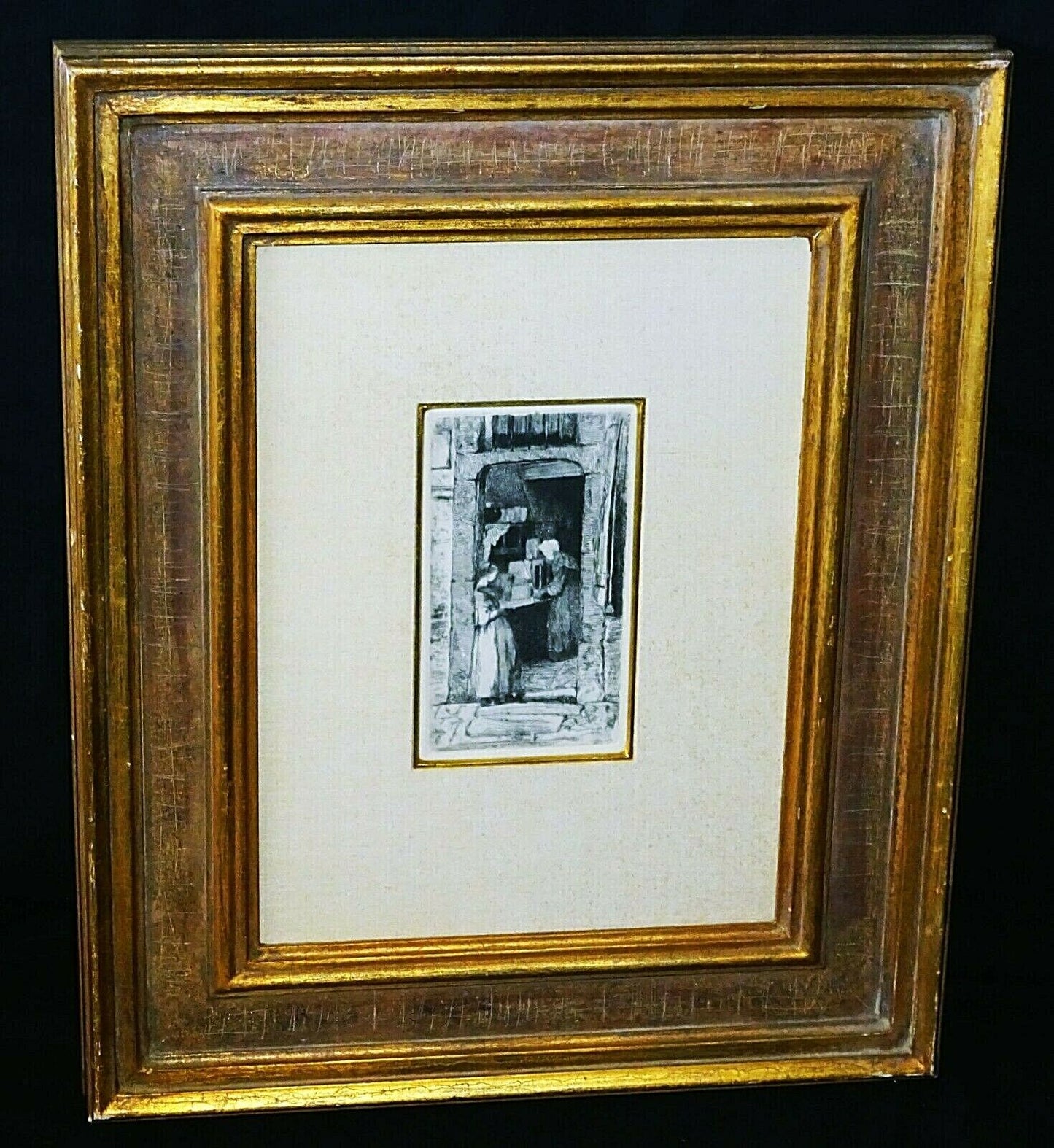 1858 US Etching Print La Marchande de Moutarde by James A Whistler (ZaG)