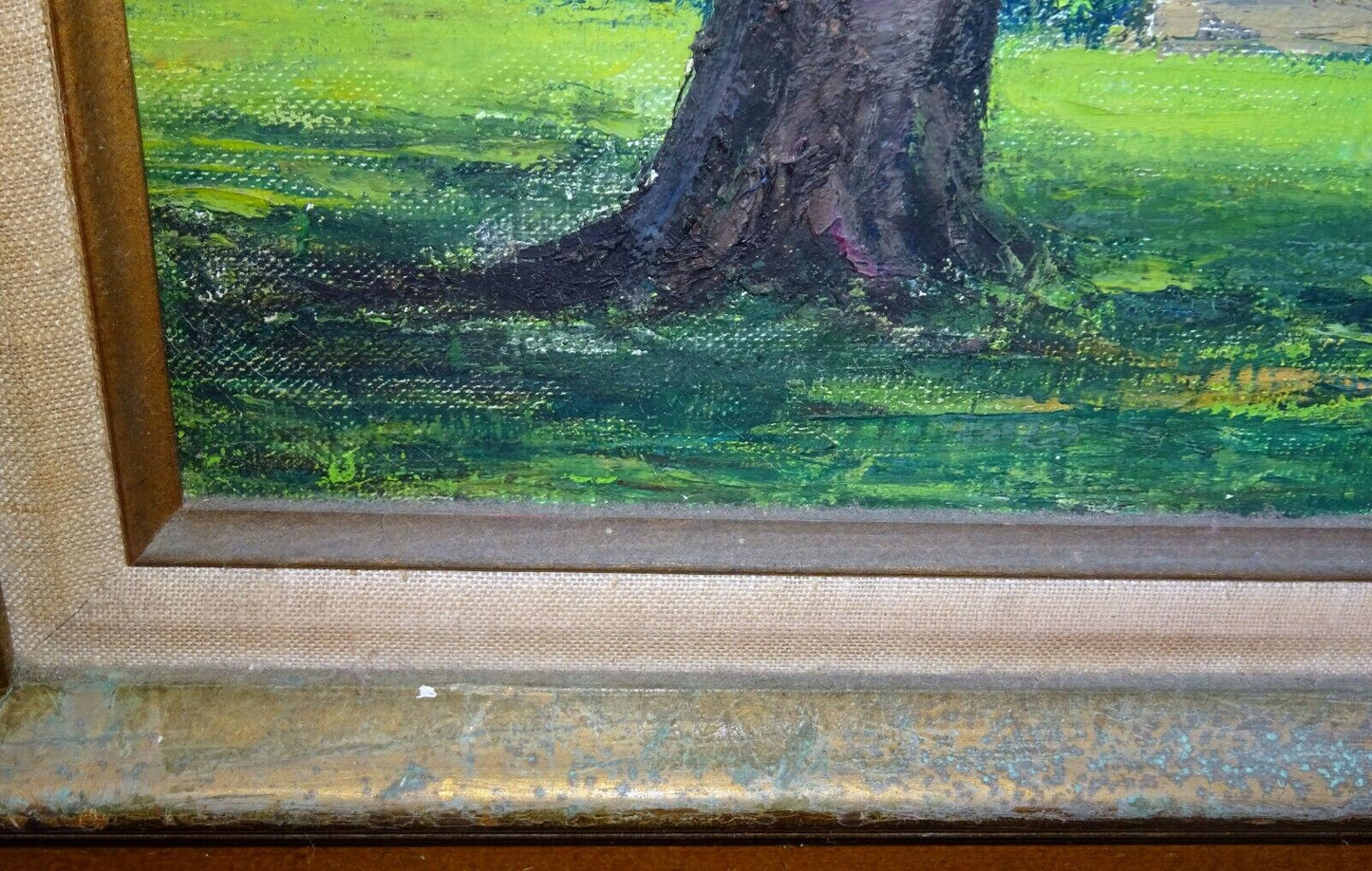 1970s Hawaii Oil Painting "Iolani Palace Bandstand" by Margaret McMillan (GrA)