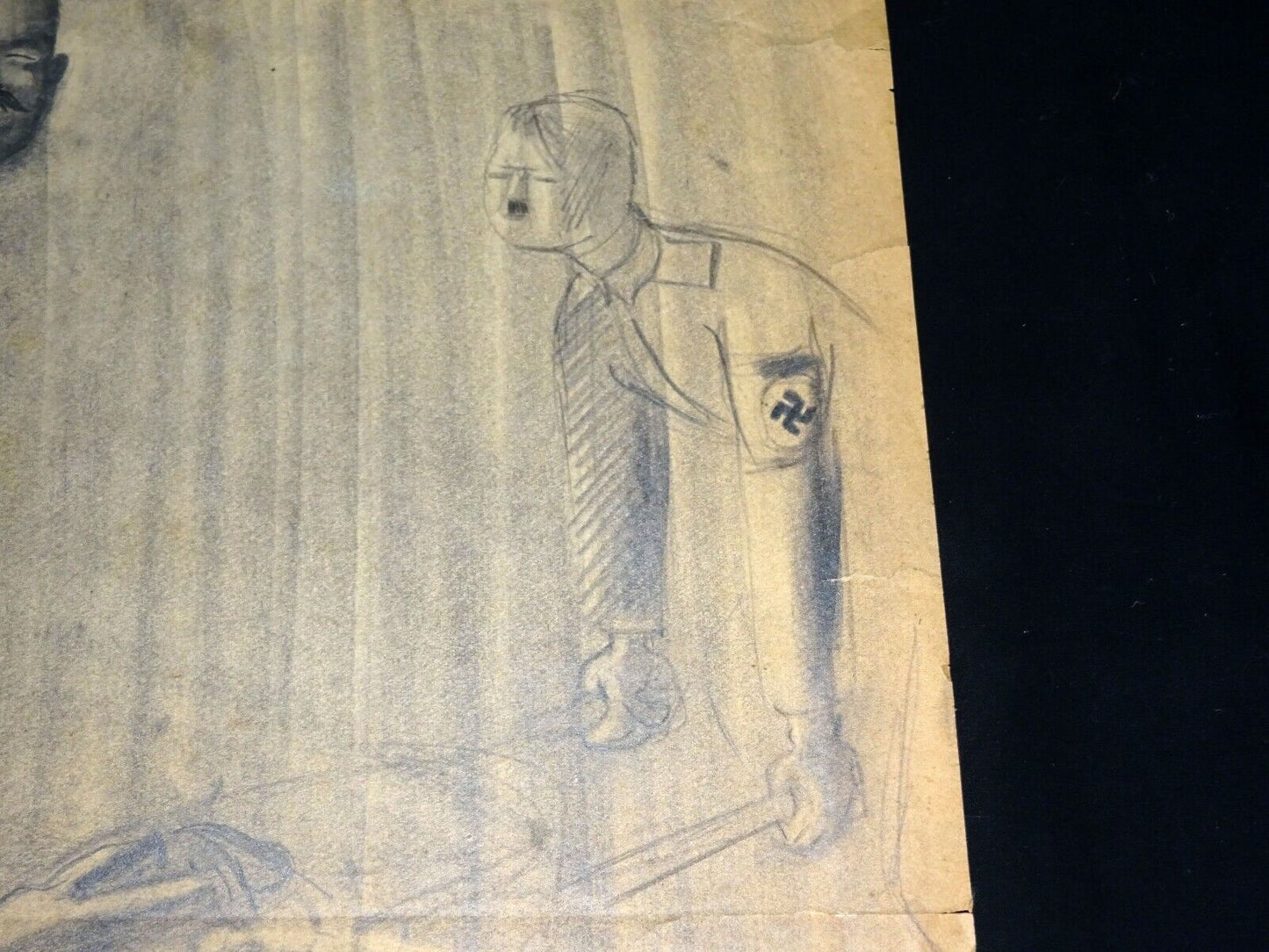 1940s Expressionist Pencil Drawings Fascist Caricatures by Boydan Baynert (CuM)