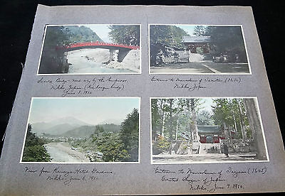 8x 1910 COLOR PHOTOGRAPHS JAPAN, NIKKO w. SHINTO SHRINE P278