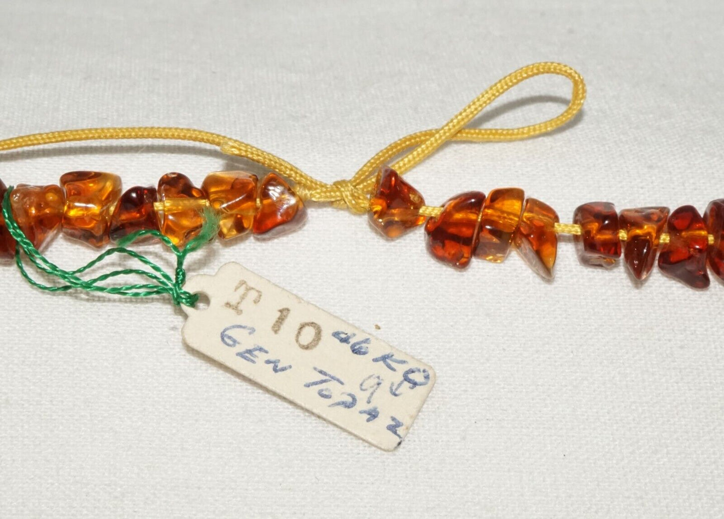 Vintage Japanese Golden Topaz Chip Bead Necklace (InS)L6
