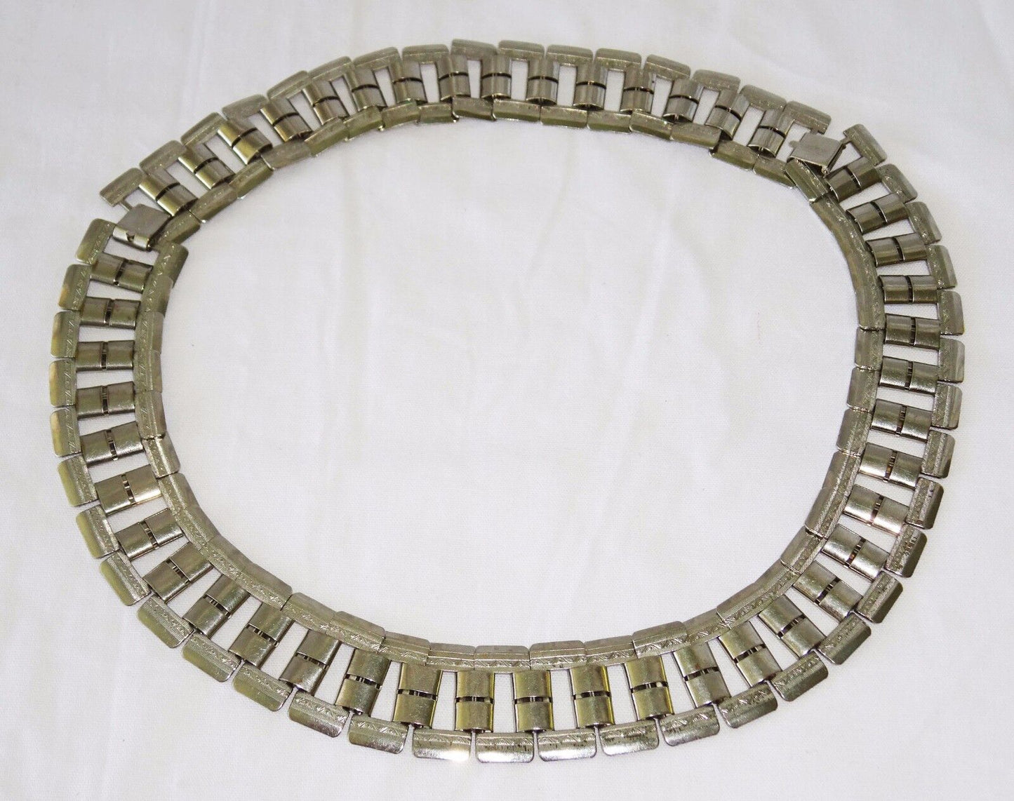 1920s US New York Art Deco Silver-plated Necklace and Bracelet by Coro (Kow)