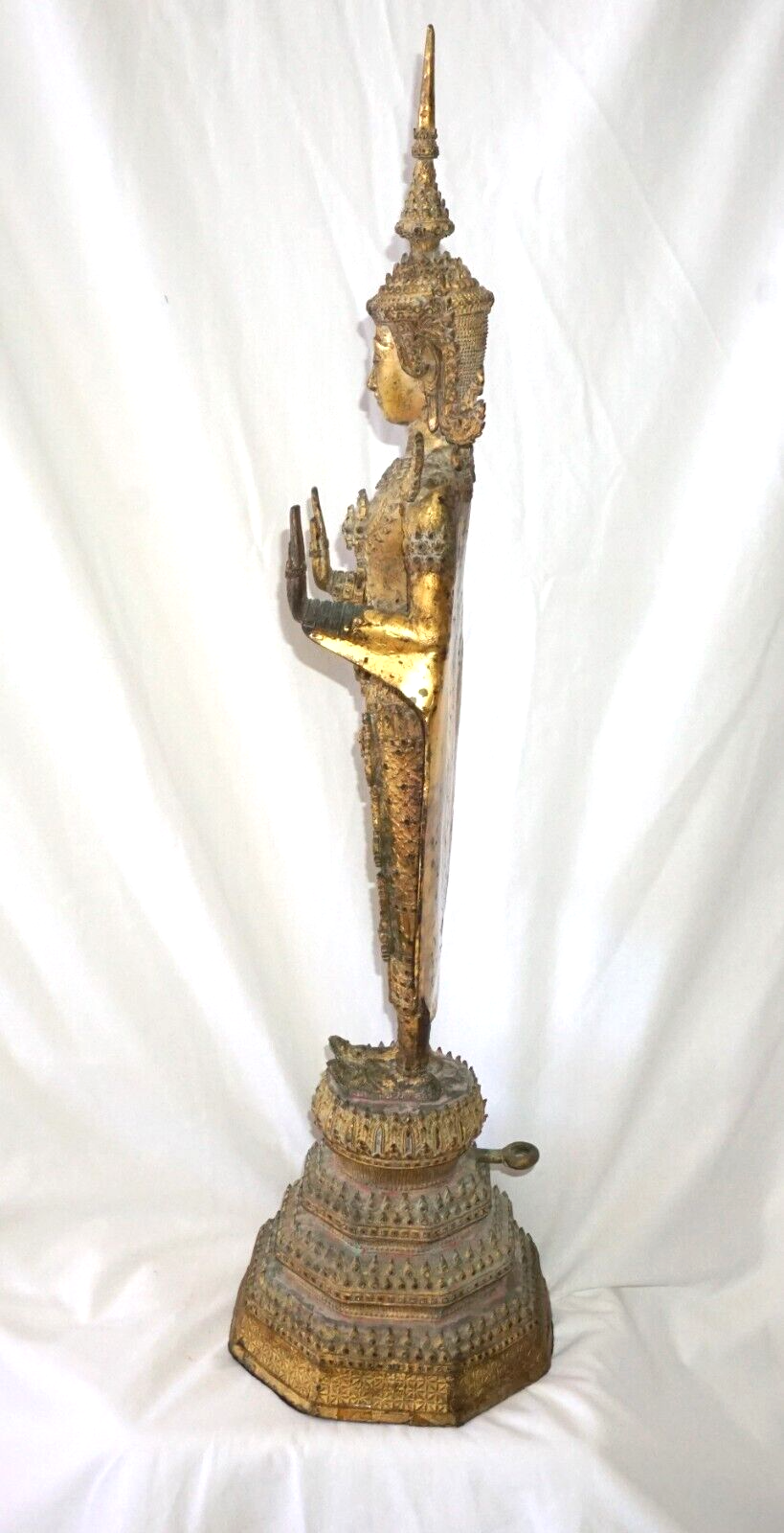 Antique Thai Antique Bronze Rattanakosin Buddha Statue (HiC)