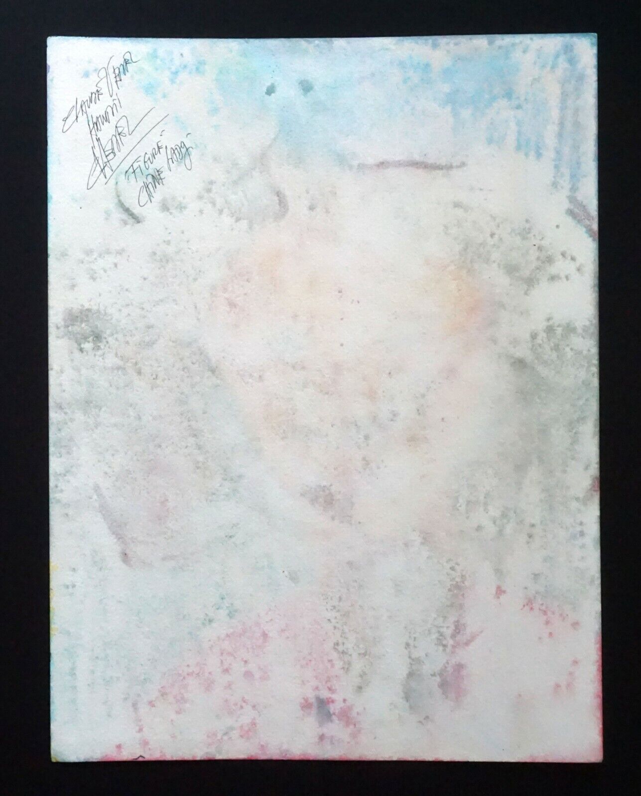 '80s France Hawaii Outsider Art WC Painting Young Girl by Claude Vedel (EtJ)#34