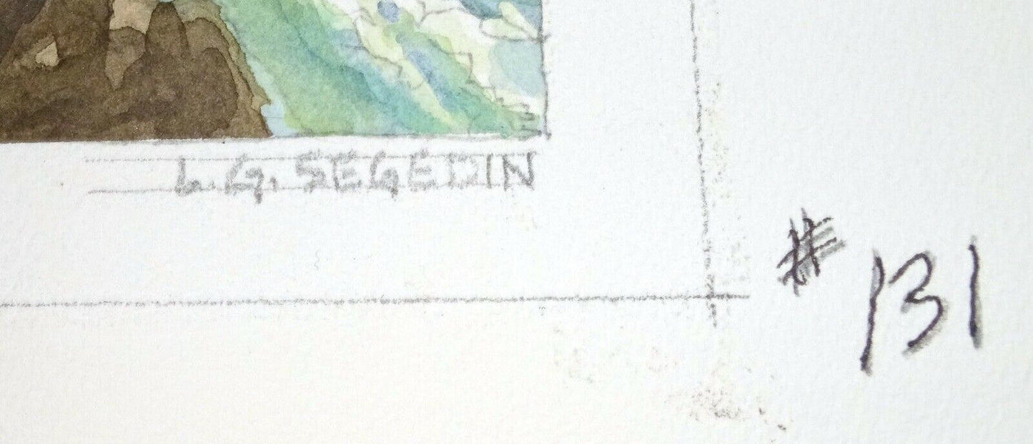 Hawaii Watercolor Painting "Waianae Coast, West Oahu" by L. Segedin #131