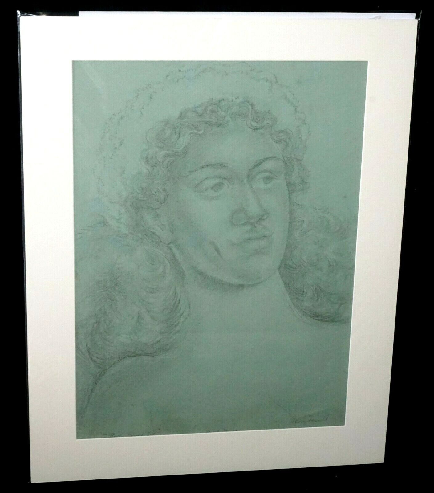 '40s Hawaii Pencil Drawing "Flower Crowned Girl" Madge Tennent (1889-1972)(DAT)