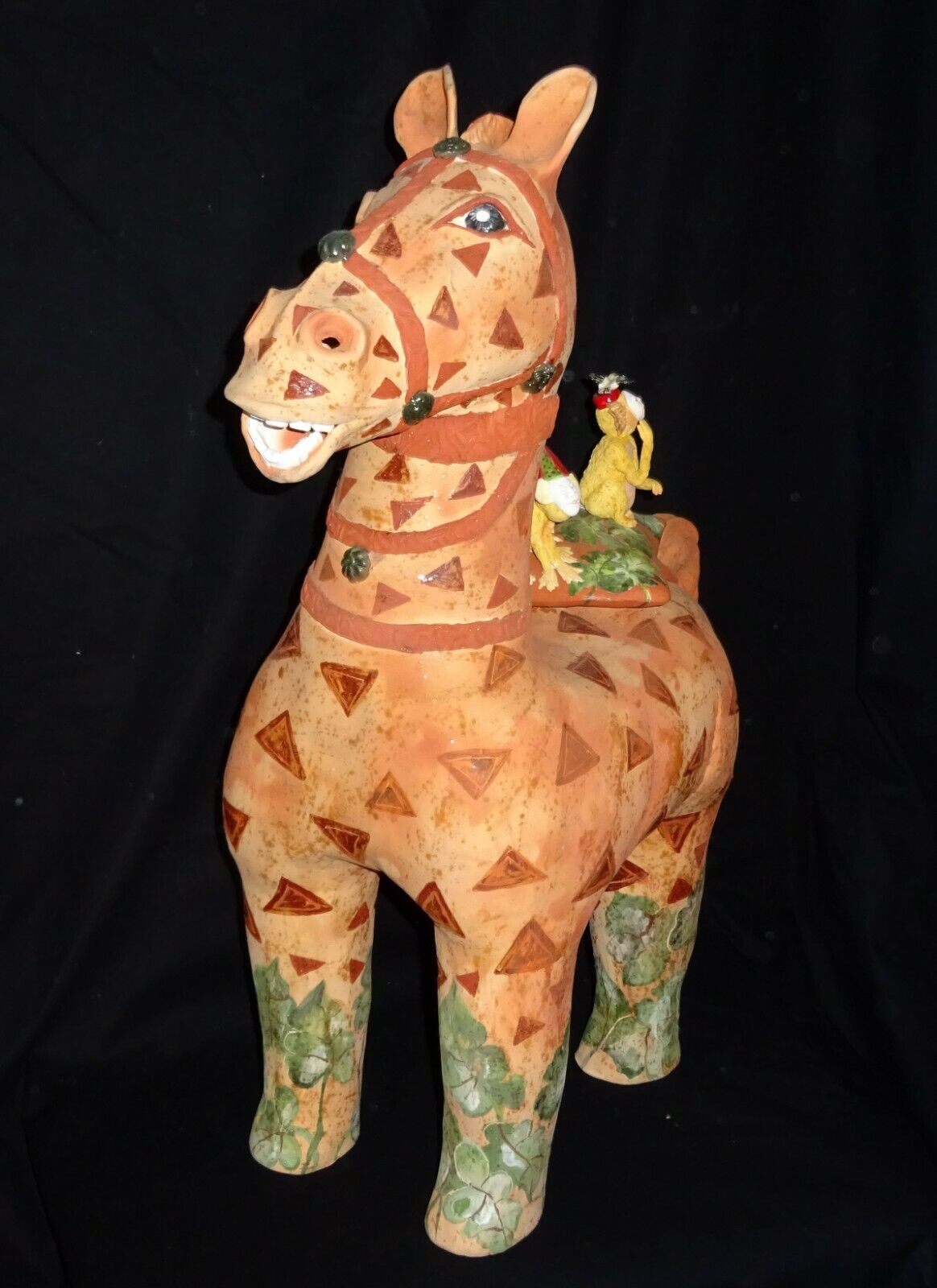 Hawaii Pottery Sculpture Horse Around Monkey Business by Vicky Chock (Z)