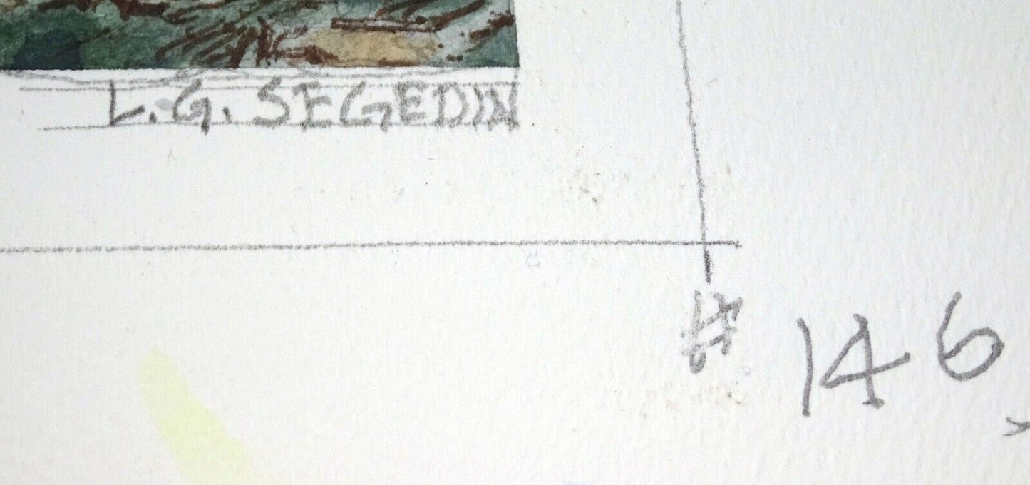 Hawaii Watercolor Painting "Mokulua Islands Off Lanikai" by L. Segedin #146