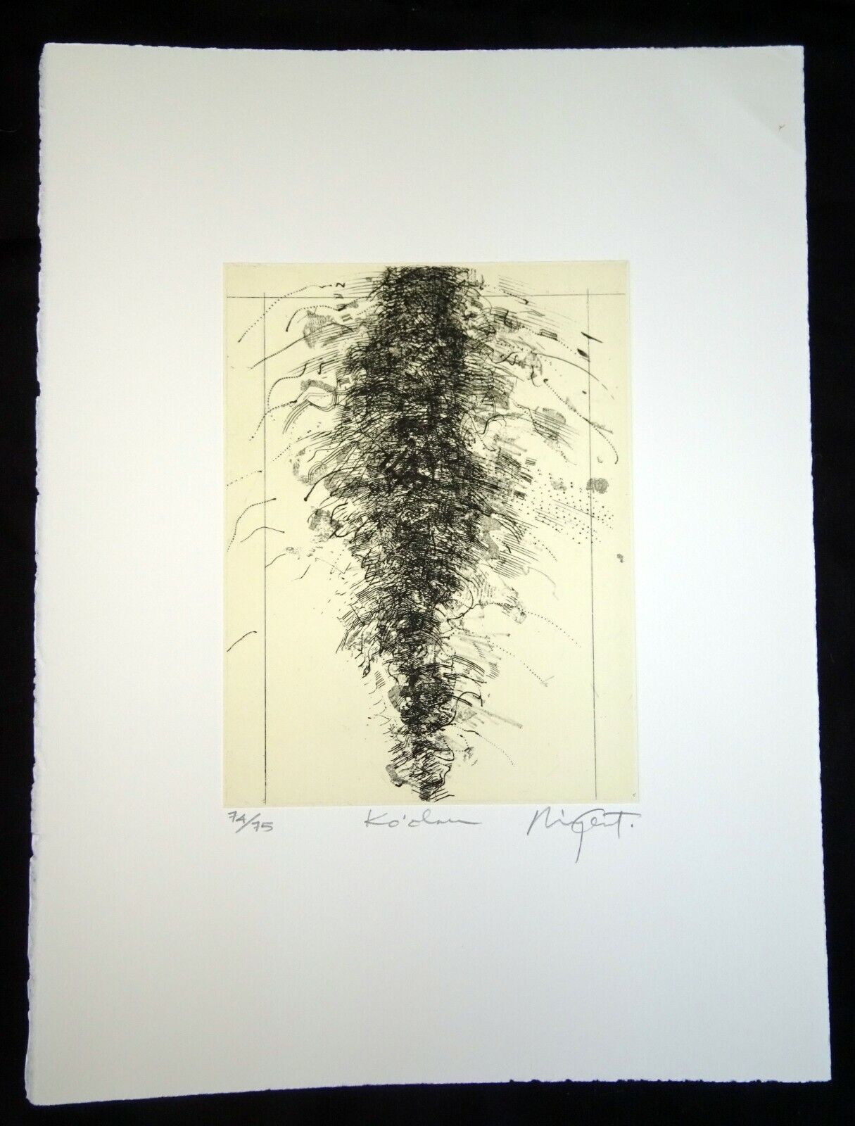 02 Hawaii Intaglio Etching Print 74/75 "Ko'olau" Mountain Wayne Miyamoto