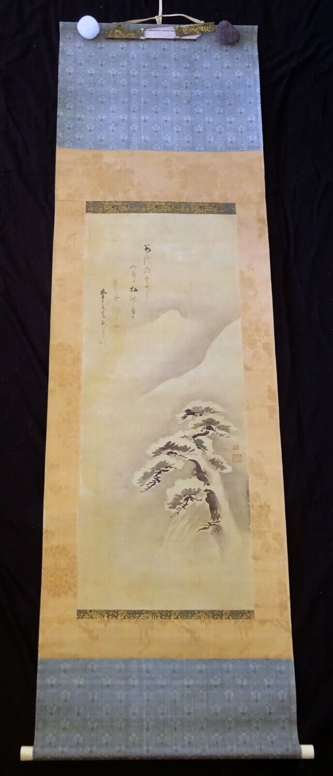 18C Japanese Tokugawa Painting Pine Tree in the Snow by Kano Horikawa (MoW)